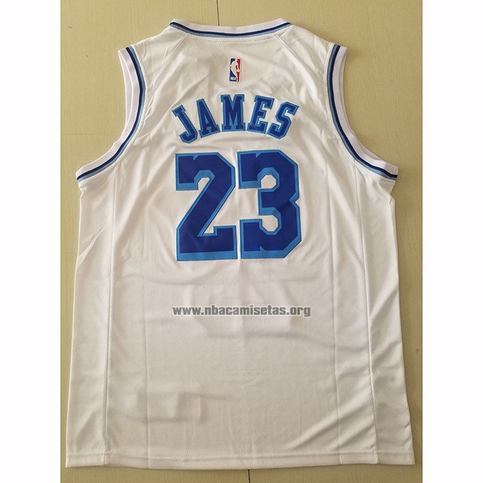 Camiseta Los Angeles Lakers Lebron James NO 23 Classic 2019-20 Blanco